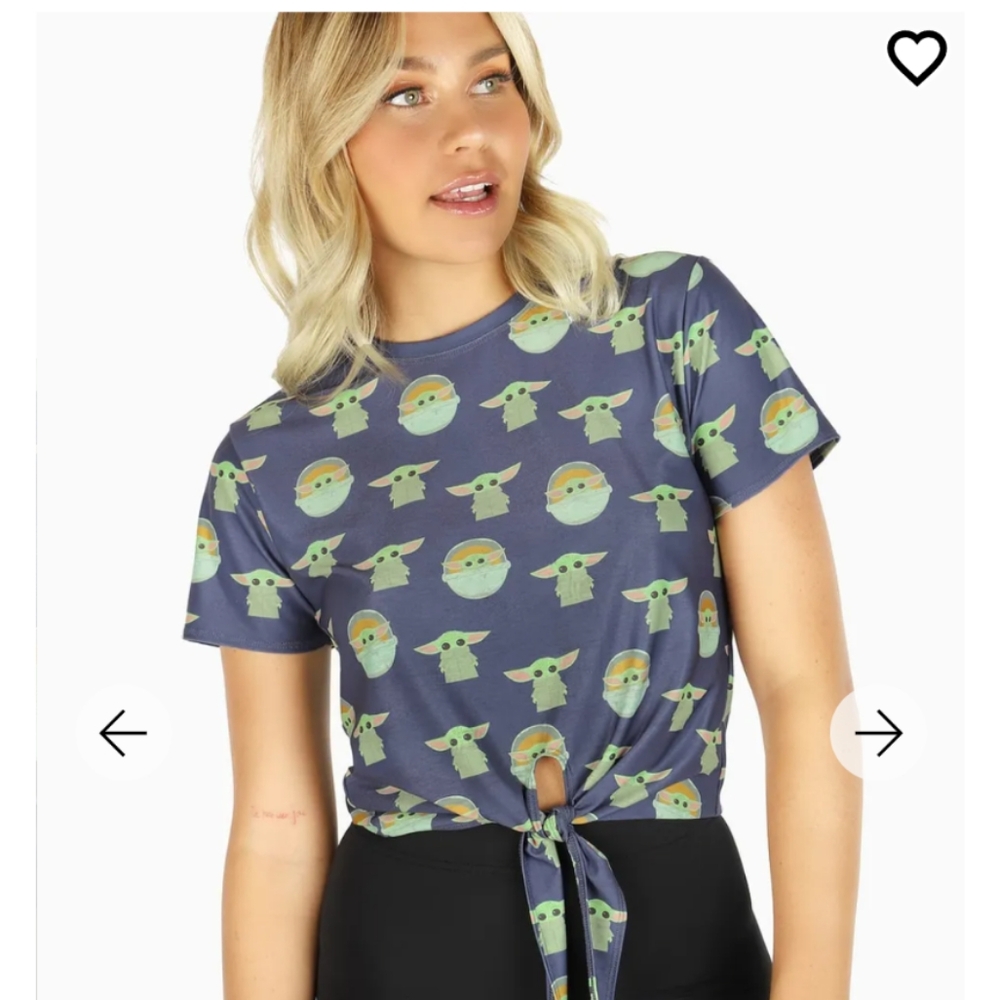 Black Milk Clothing the Child tie front tee sz Large